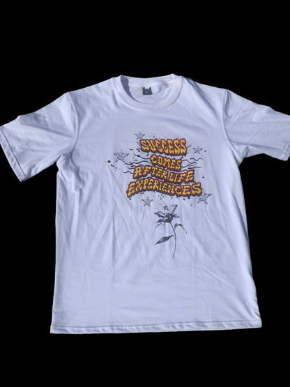 Success Comes After Life Experience Tee-White